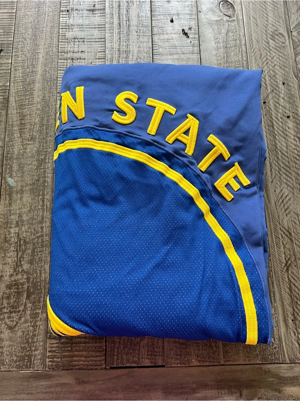 Pottery Barn x Golden State Warriors duvet cover Blue & Yellow twin GUC 68x86